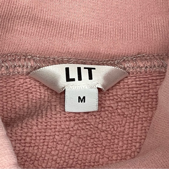 Lit Activewear Turtleneck Oversized Sweater Dusty Rose Size M - Picture 7 of 7